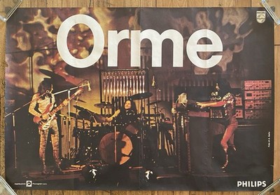 LE ORME Orme 1970's ORG Philips Records ITALY Promo Only POSTER Italian PROG VG