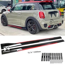 For Mini Cooper R53 R55 R56 F56 JCW 78.7" Side Skirts Rocker Panel Splitter Lip