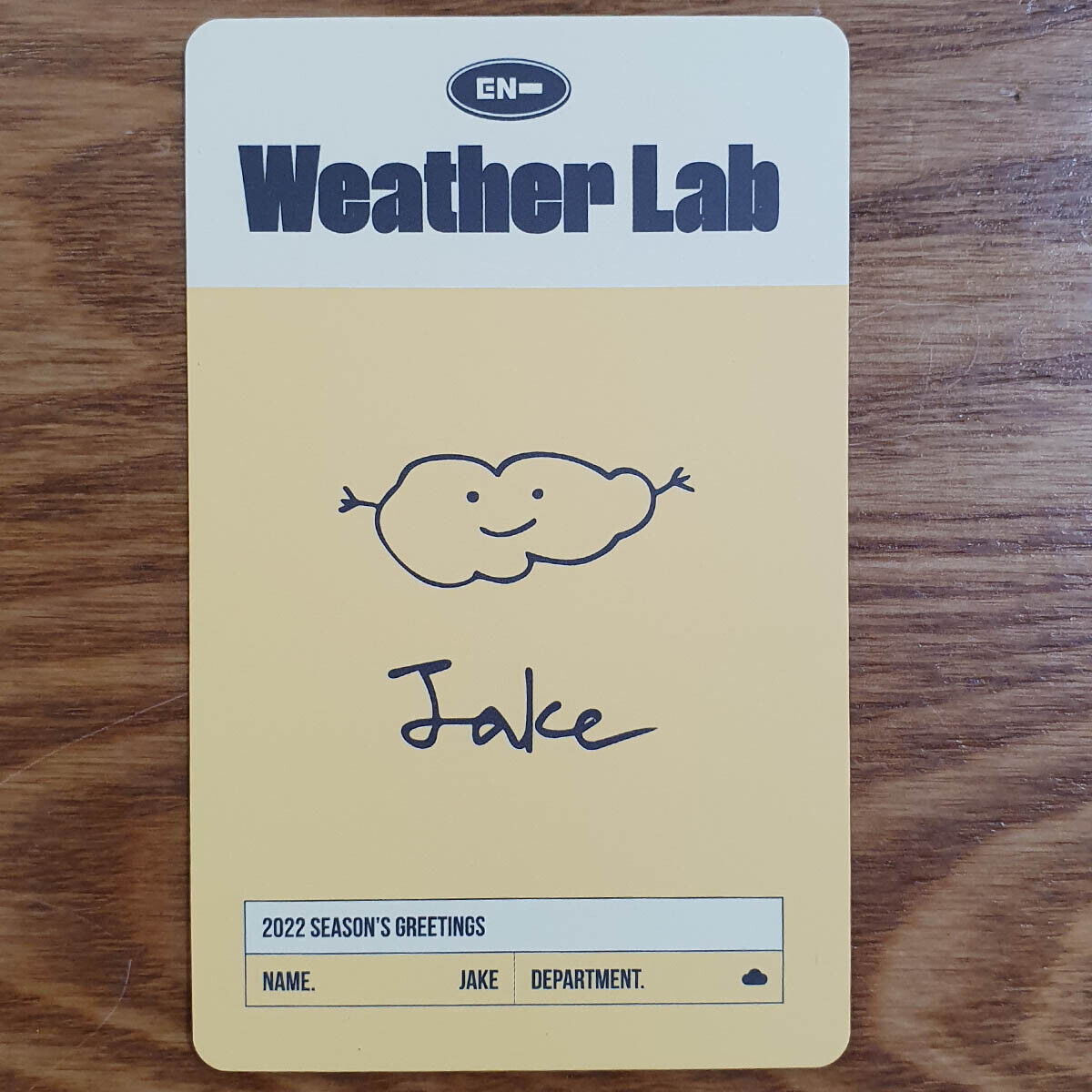 Jake Official Photocard Enhypen 2022 Season's Greeting Jake Official Photocard Enhypen 2022 Season's Greeting