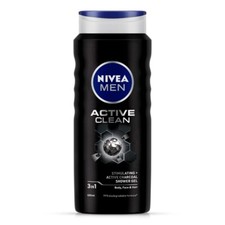 NIVEA MEN Active Clean Shower Gel,500 ml Pack of 1 