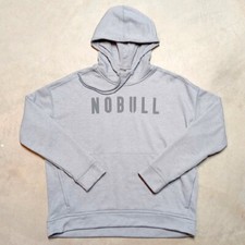 Nobull Gray Performance Fitness Gym Workout Hoodie Sweatshirt - Size Medium