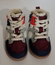 Gap Baby Booties Toddler Boys sz 5 High-top Boots Faux Fur Zipper Sides