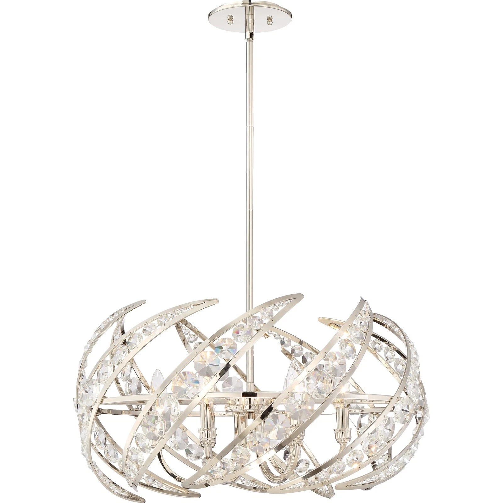 Crystal Mid-Century Modern Chandeliers & Ceiling Fixtures