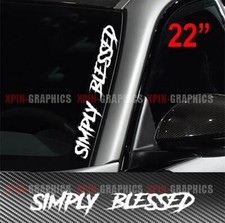 Simply Blessed Vinyl Windshield 22 Window Car Truck Suv Decal Sticker Jdm