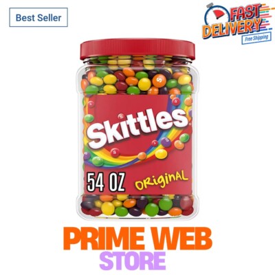 Skittles Chewy Candy Bulk Jar, Original Fruity Candy, 54 oz. (NO SHIP TO CA)
