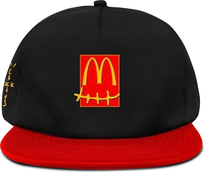 Travis Scott x McDonald's Cactus Jack Smile Snapback Hat Baseball