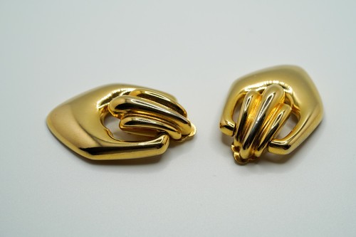 Vintage 80er Jahre Givenchy Gold Türklopfer Ohrhänger 4,4 cm Top Zustand - Bild 4 von 6