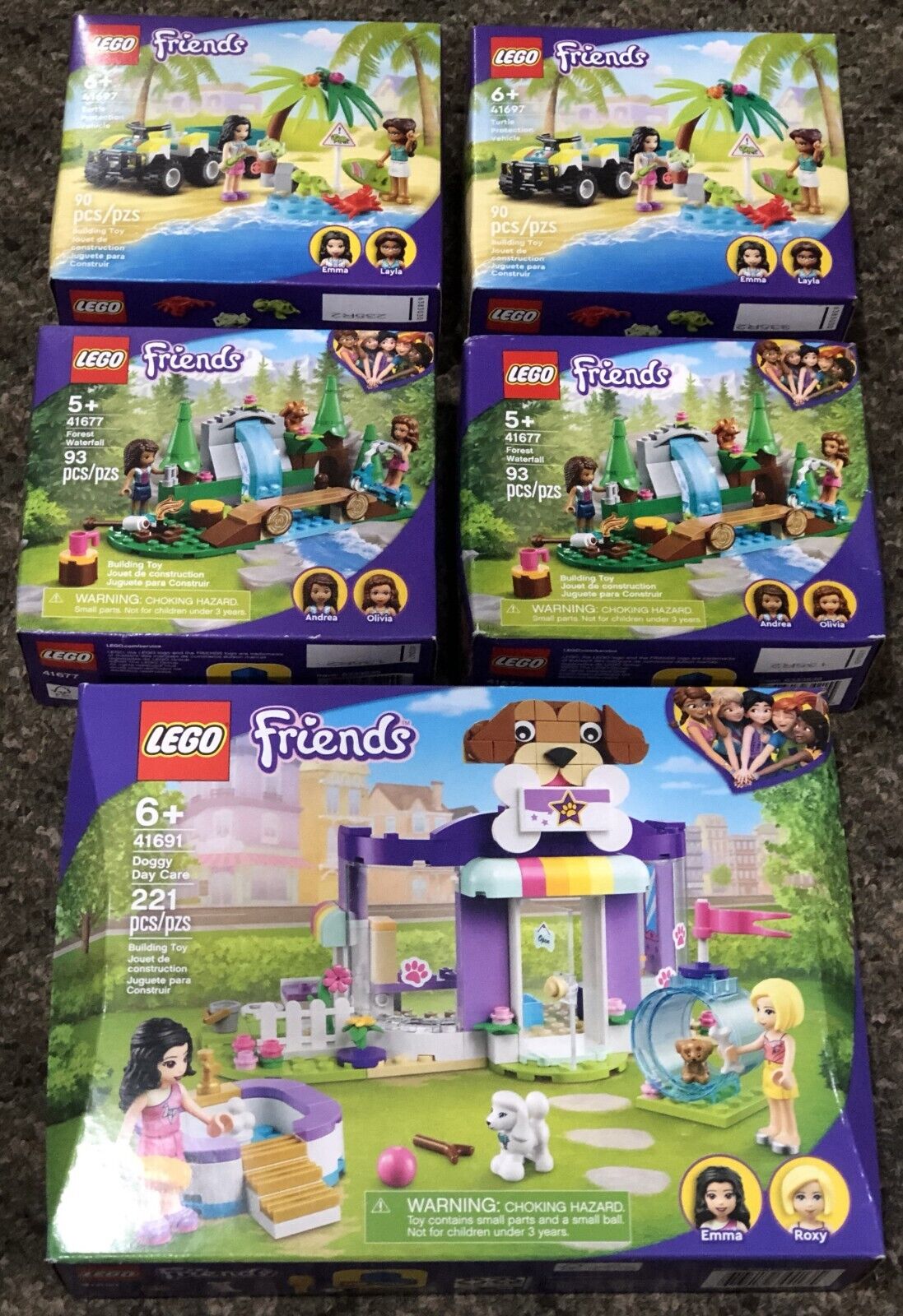 Lot of 5 New Lego Friends 41691 -- 2x 41677 & 2x 41697 -- FREE SHIPPING
