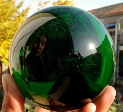 50-120mm Natural Green Obsidian Sphere Large Crystal Ball Healing Stone - Picture 2 of 6