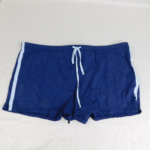 Alfani Pima Cotton Contrast-Trim Notch-Collar & Shorts Pajama Set Ink, 3XL #6571 - Bild 3 von 4