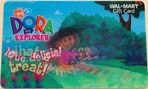 WALMART Gift Card DORA The Explorer Lenticular Moves! Collectible No Cash Value - Picture 2 of 4