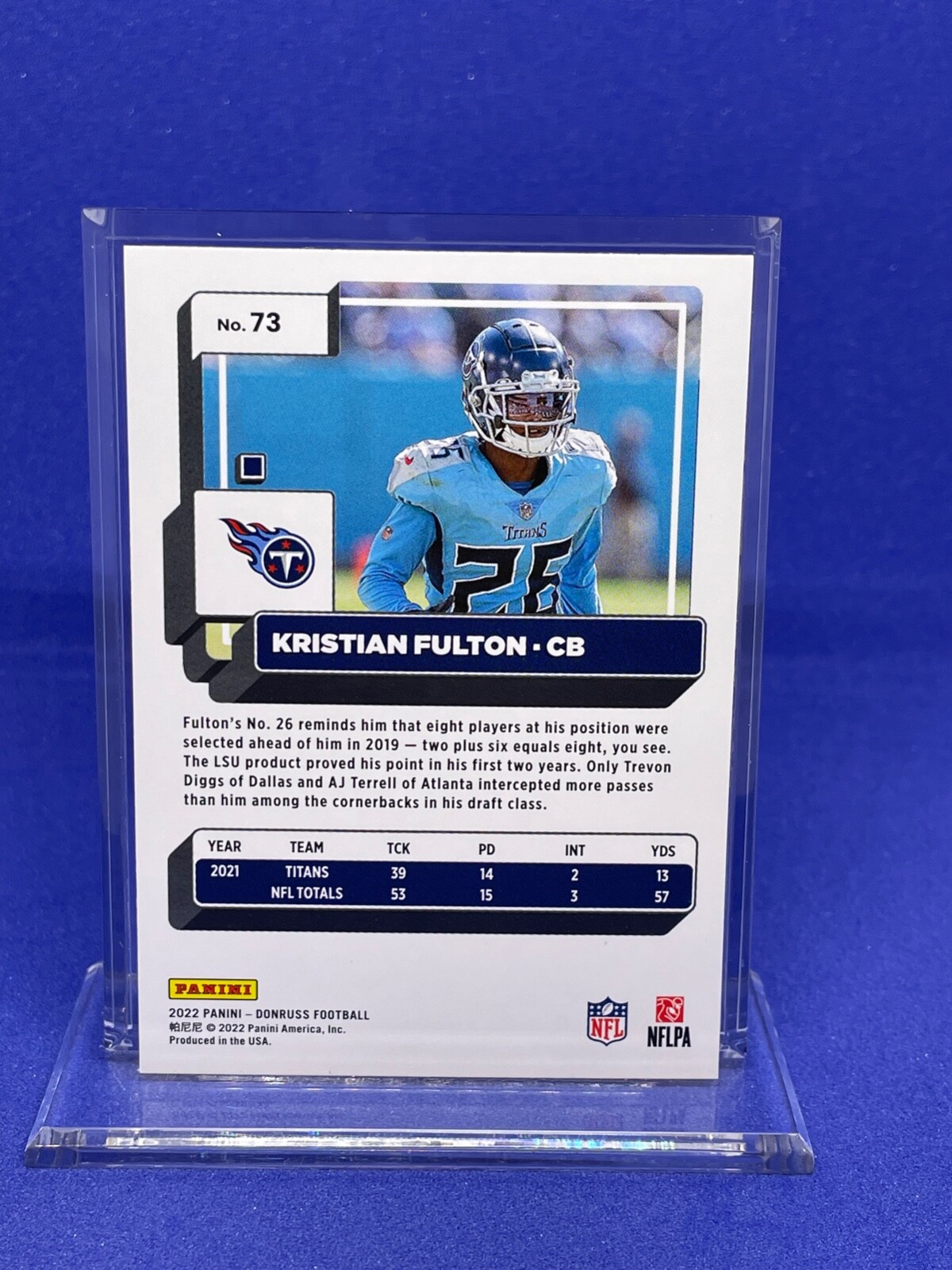 LOT OF (6) 2022 DONRUSS BASE TITANS DUPREE, WOODS, FARLEY & MORE