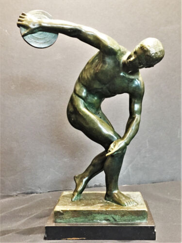 Discobolus, Art Deco Patinated Bronze Sculpture, Circa 1925 - Picture 2 of 6