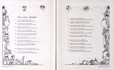 1925 Colgate University SALMAGUNDI Original Page Prom Girl's Alphabet 2 Pages