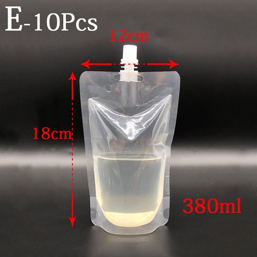 10-50 piezas 100-500 ml reutilizable bolsa de plástico de pie bolsa de agua bolsa de líquido - Imagen 8 de 33