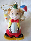VTG 1980's Clown on Skateboard ceramic 3.75" Christmas Around the World Ornament — photo 1