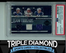 2005 Leaf Limited Brady/Dillon/Bledsoe Triple Patch #/50 PSA Authentic B323