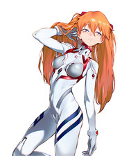 Asuka Langley Evangelion Waifu Weatherproof Anime Sticker 6" Car Decal