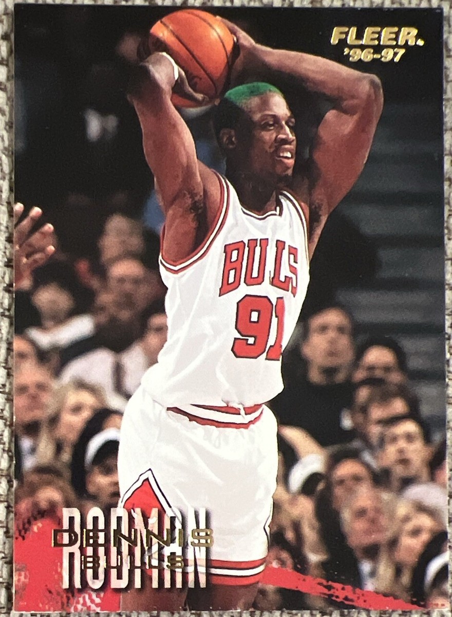Dennis Rodman 1996-97 Fleer Base Card Green Hair #16 Chicago Bulls