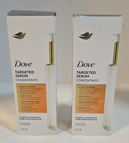 NIP Lot Of 2 Dove Targeted Serum Concentrate 3.2 FL Oz. Dark Spots Stretch Marks - 第 1/6 張圖片
