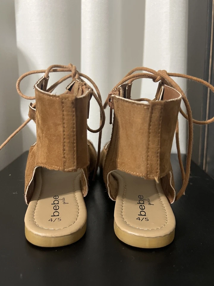 Bebe Girls Gladiator Sandals Size 4/5 Juniors or Size 6 in Women's Foto 3 de 4
