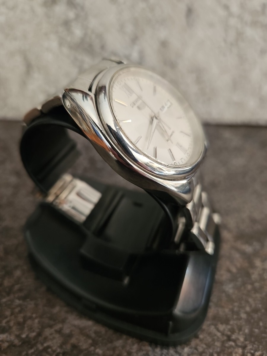 Seiko 5 Automatic 7S26-0430 Silver Dial Day Date Watch. See