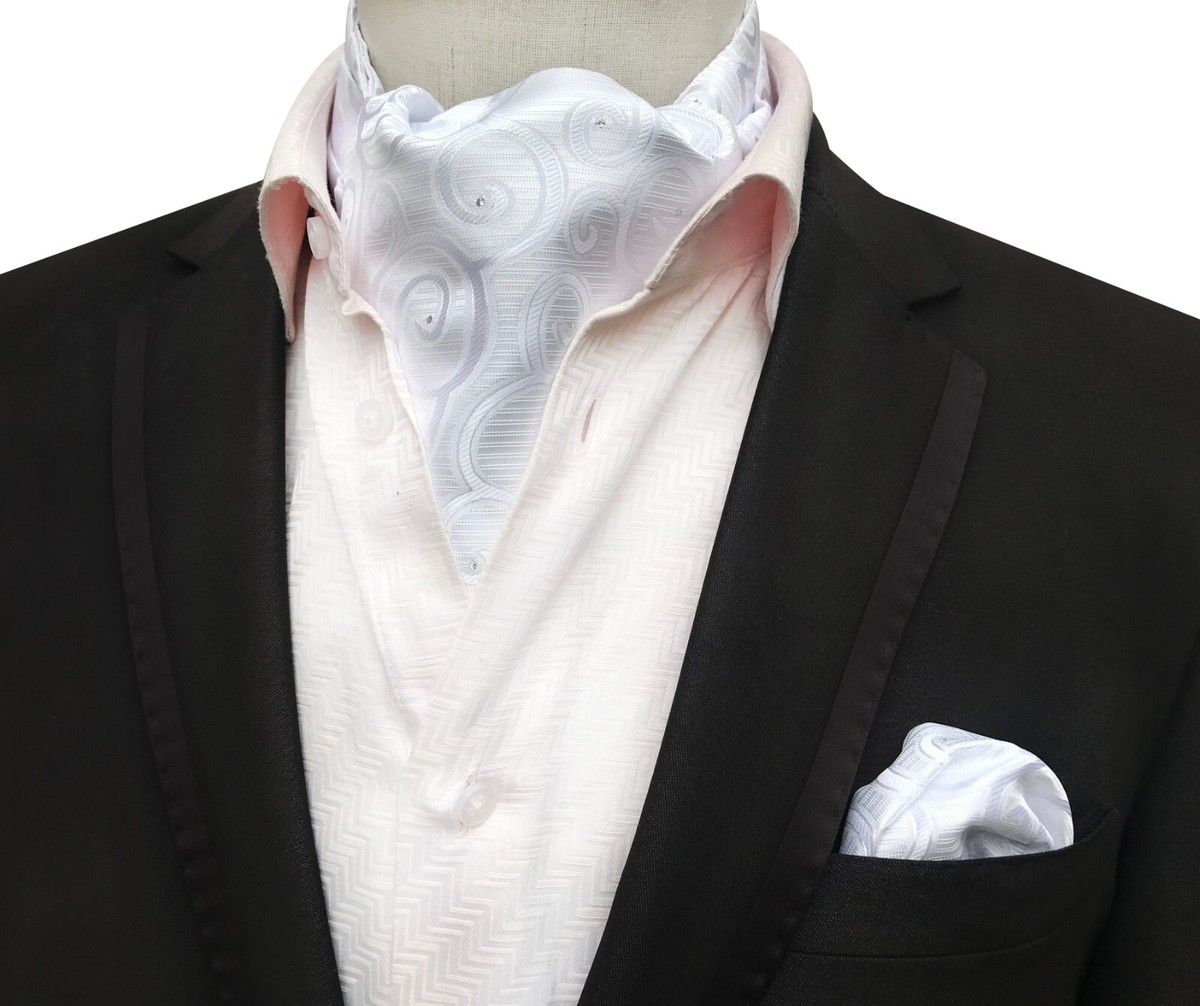 men's ascot cravat tie