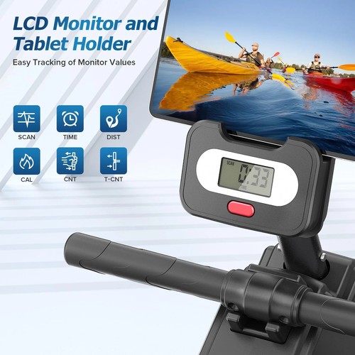 Indoor Magnetic Row Rowing Machine Rower Cardio Home Gym Exercise Equipment New - Picture 6 of 11