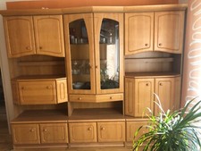 Wandschrank Wohnzimmer aus Erle 4-teilig, in gutem und gepflegtem Zustand 