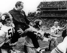 Pittsburgh Steelers vs Oilers CHUCK NOLL 8x10 Photo 1979 AFC Champs Poster Print