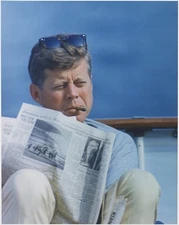JOHN F KENNEDY SMOKING CIGAR GLOSSY POSTER PICTURE PHOTO PRINT jfk jack 3867