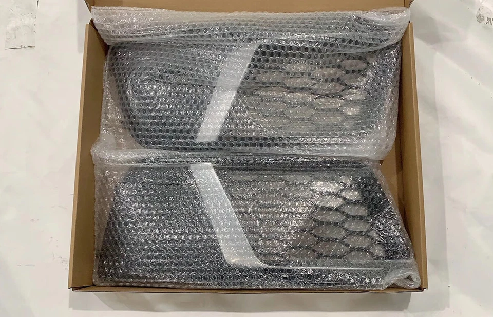 Front Fog Lamp Grille Covers Grill Honeycomb Style For Audi Q5 B9 2018 2019 2020 - Изображение 4 из 4