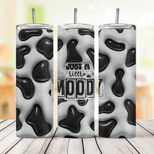 3D Cow Print Sublimated 20oz Skinny Tumbler