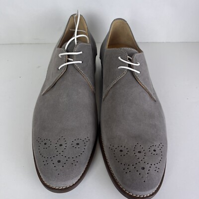 Paul Fredrick Suede Loafers in Light Gray- Men’s. Paul Fredrick Suede Penny Loafers Shoes Mens Size 8.5 Beige  main image 2