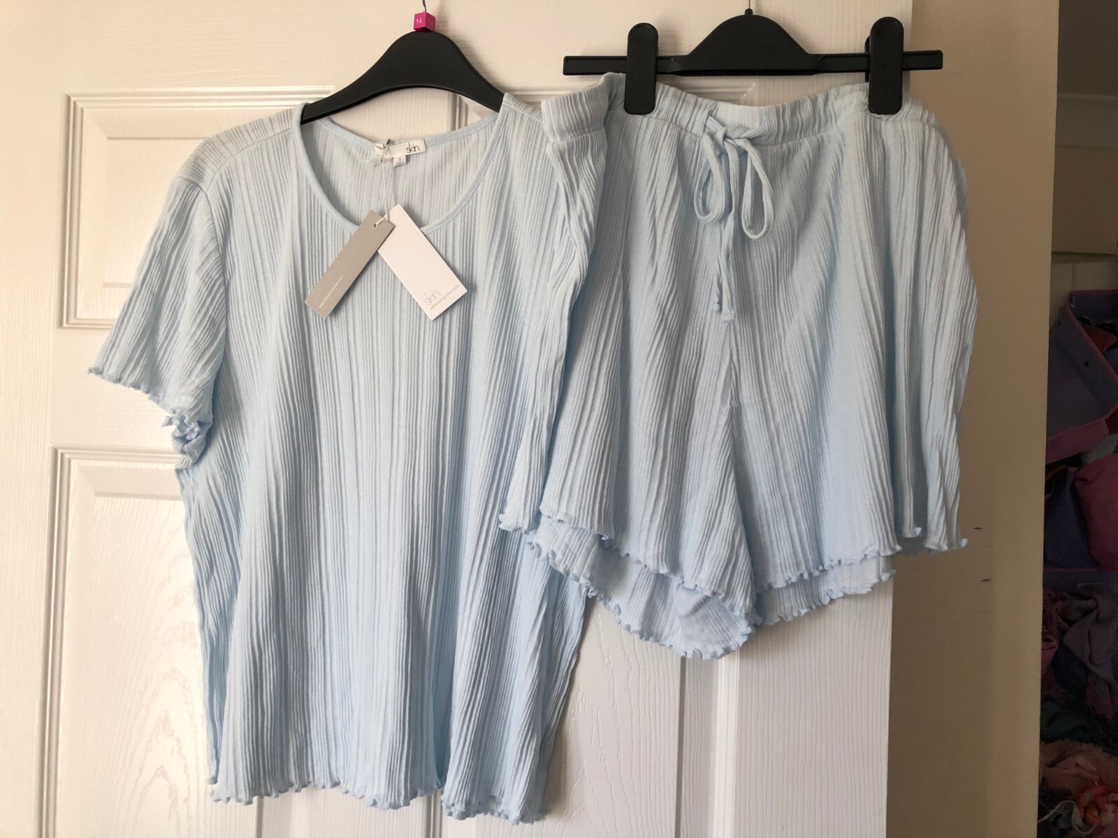 SKIN RANDI LADIES SKY BLUE SHORT PYJAMAS SIZE 3 - NWT