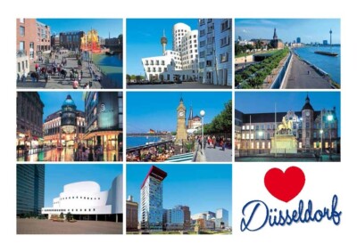 Postkarte   Ansichtskarte - Düsseldorf - Weltpostkarte im Format 10,5 x 15cm