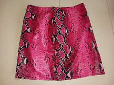 AKIRA Snake Print Mini Skirt Green Yellow Side Zip Size L — listing 5