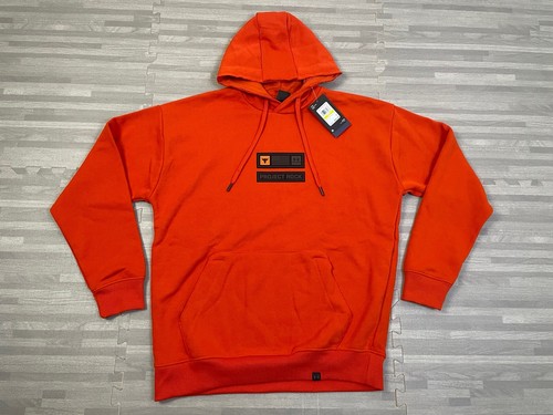 Under Armour Project Rock Veterans Day HWT Hoodie Mens Medium Orange 1382154 $90