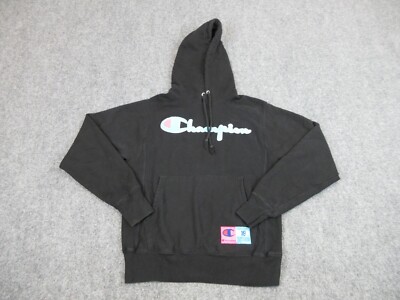 Champion Sweater Mens Adult Small Black Reverse Weave Logo