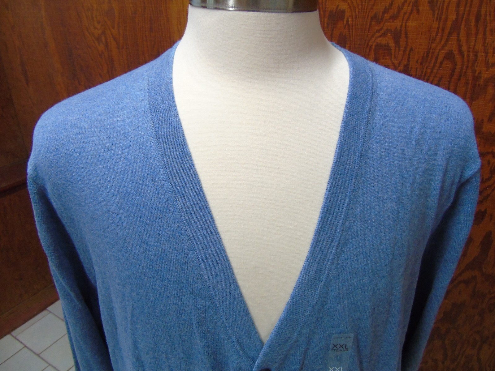 Tommy Hilfiger Men’s Essential Contrast Cardigan Button Front Blue Cotton Sz XXL image 2