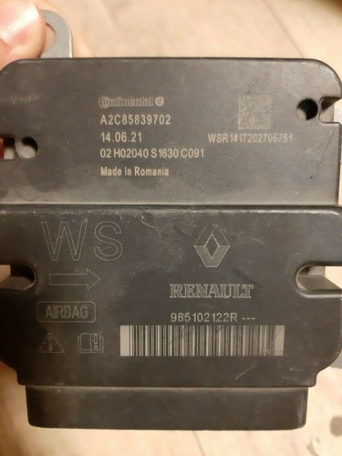 Dacia Logan Dokker Sandero Duster airbag ECU A2C85839702 985102122R - Picture 2 of 2
