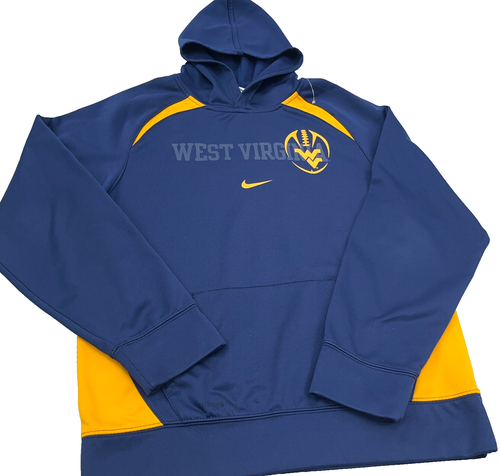 West Virginia Mountaineers Hoodie Boys XL Nike Therma Fit Sweatshirt Youth WVU - Picture 3 of 9