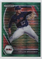 2021 Panini Prizm Draft Picks Green Pulsar Prizm Taylor Broadway #PDP185 6x9