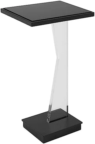 Contemporary White and Black Accent Table for Modern Spaces - Picture 4 of 5