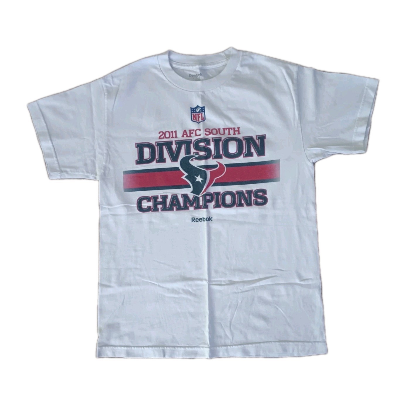 2011 AFC South Division Champions T Shirt Mens Size Medium White Crew Neck Short