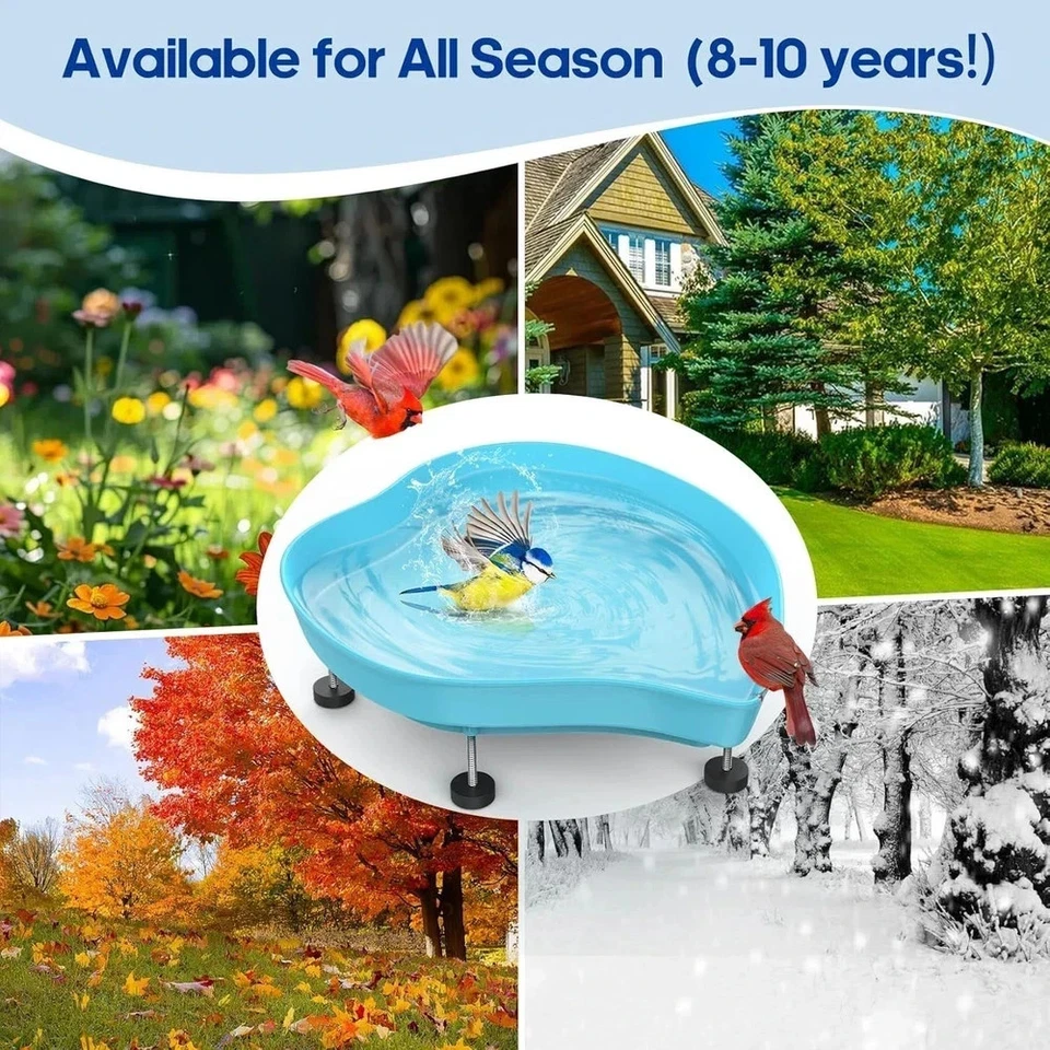 Ванны для птиц с подогревом для улицы на зиму - 60 Вт термостатически контролируемое тепло - Изображение 2 из 4