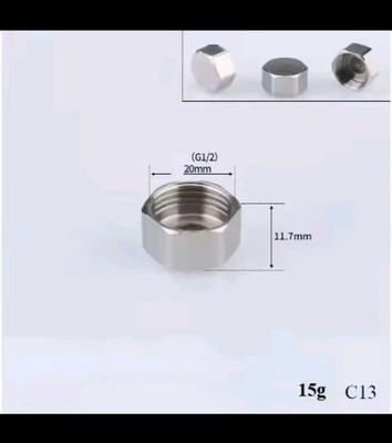 1 hydraulic cap threaded G1/2 20mm stainless steel water pipe joint (foreign shipping