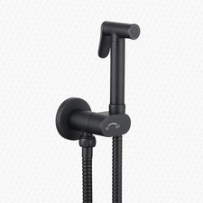 Conan Matt Black Douche Kit With Integrated Isolator Valve