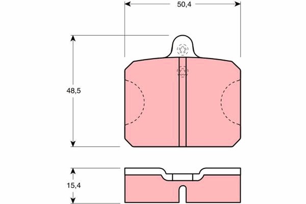Bremsbelagsatz FÜR Skoda 105,120 (744), Skoda 105,120 (742) - TRW GDB300-image
