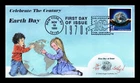 US COVER EARTH DAY 1970S CELEBRATE CENTURY FIRST DAY ISSUE PUGH HAND PAINTED